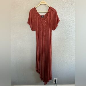 Sakkas Caftán Dress Size One Size Embroidered